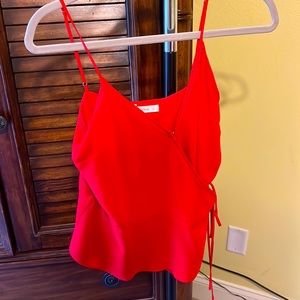 Red wrap shirt
